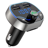 Comsoon - Transmisor FM Bluetooth, inalámbrico, cargador de coche con puertos USB, dual adaptador de radio, reproductor de MP3, con micrófono de llamadas manos libres, soporte U-disk/música de tarjeta TF