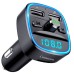 [Upgraded] COMSOON Bluetooth FM Transmitter for Car, Bluetooth Car Adapter MP3 Player FM Transmitter, Hands-Free Calling, Dual USB Ports (5V/2.4A & 1A), LED Screen, Support SD/TF Card USB Flash Drive